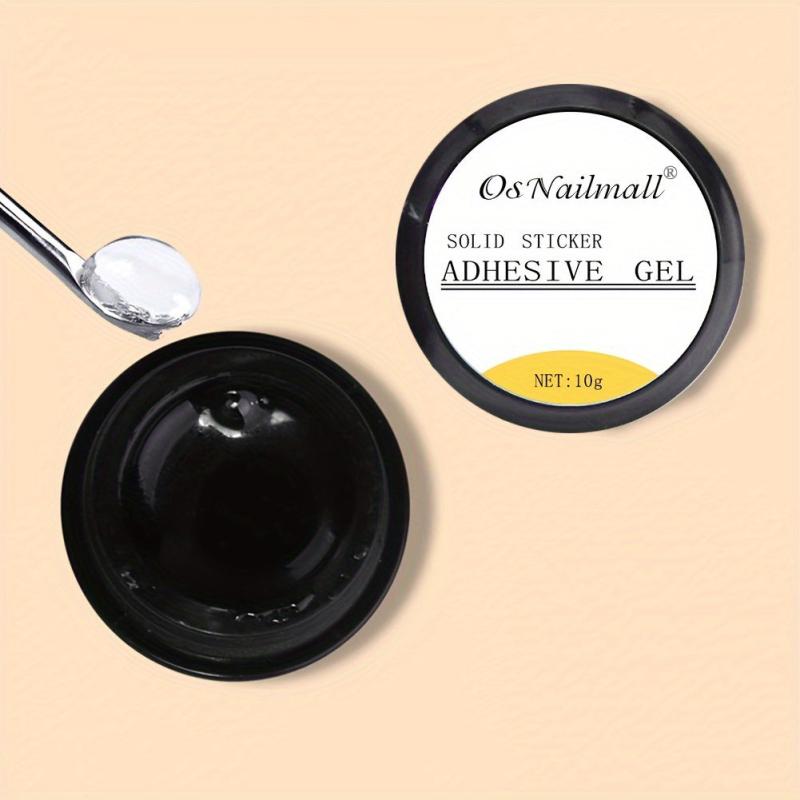 Clear Rhinestone Gel Nail Tips with No Wipe Adhesive