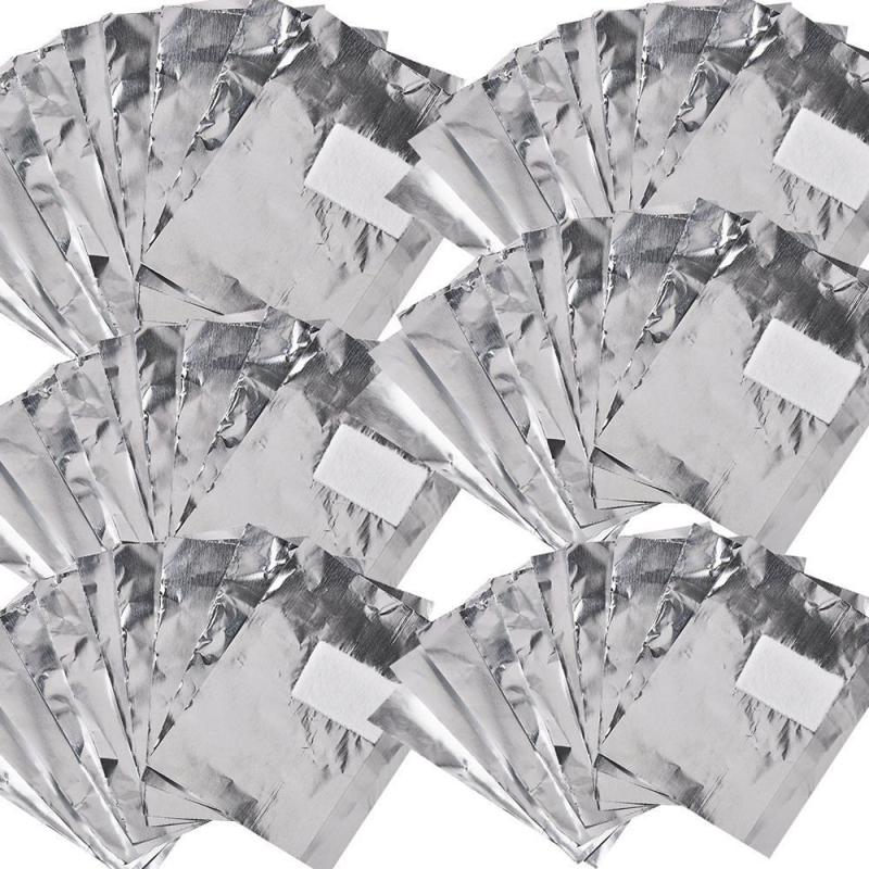 100 Pcs Aluminium Foil Nail Art Removal Wraps