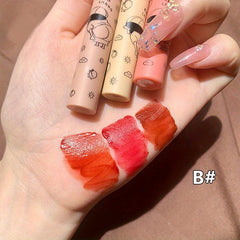 Sweet Fart Peach 3 Pcs Set Lipstick Lip Glaze Long Lasting Waterproof