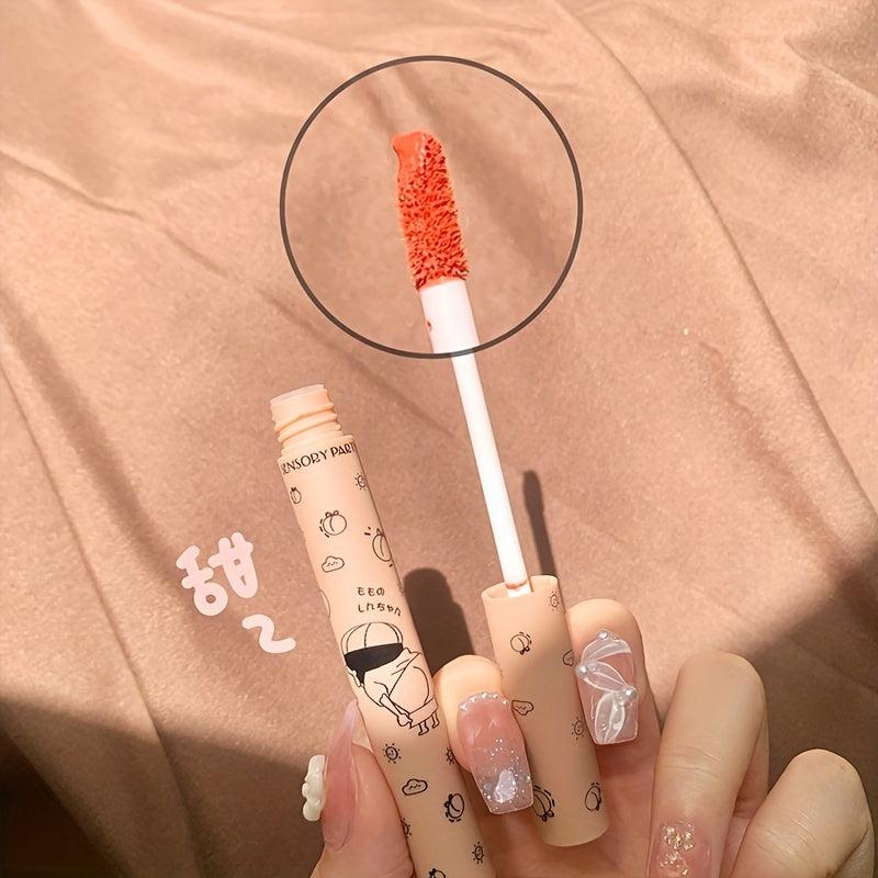 Sweet Fart Peach 3 Pcs Set Lipstick Lip Glaze Long Lasting Waterproof