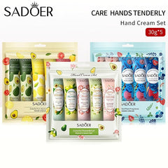 SADOER Hand Cream Gift Set For Women Girls 5 Pcs X 30g