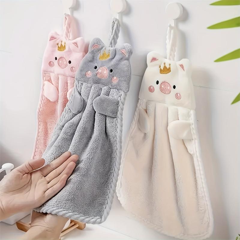 Microfiber Hand Towels Little Pig Absorbent Kitchen Towel