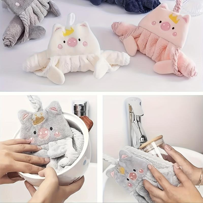 Microfiber Hand Towels Little Pig Absorbent Kitchen Towel
