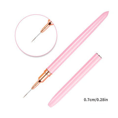 Nail Art Liner Brush DIY Drawing Lines Stripe Flower Painting Pen Manicure Pink