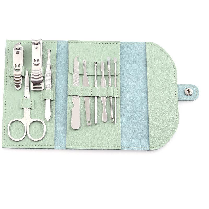 10 Pcs Travel Mini Nail Clippers Kit Stainless Steel Grooming Manicure Set
