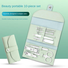 10 Pcs Travel Mini Nail Clippers Kit Stainless Steel Grooming Manicure Set