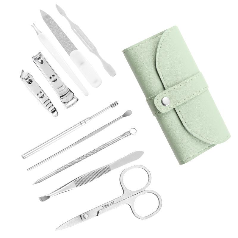 10 Pcs Travel Mini Nail Clippers Kit Stainless Steel Grooming Manicure Set