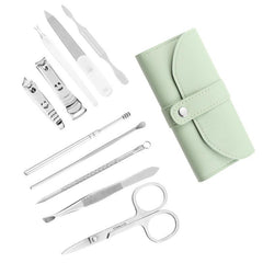 10 Pcs Travel Mini Nail Clippers Kit Stainless Steel Grooming Manicure Set