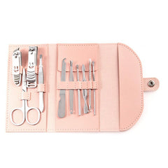 10 Pcs Travel Mini Nail Clippers Kit Stainless Steel Grooming Manicure Set