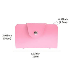 Rainbow Nail Art Stamp Plate Holder PU Leather Nail Stamping File Case