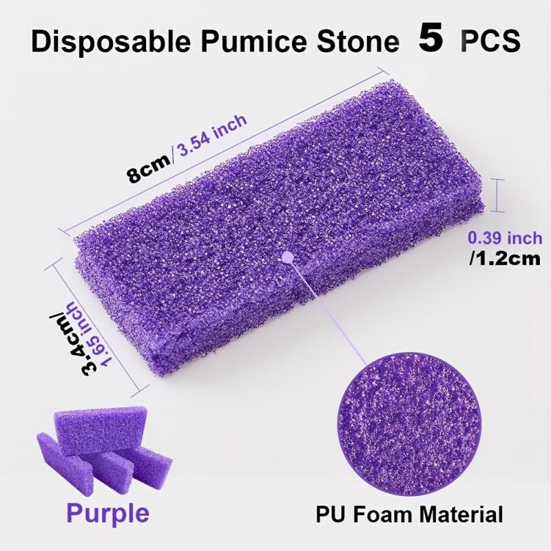 4 Pcs Coarse Pedicure Pumice Stone Disposable Foot Scrubber Sponge Pads