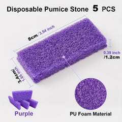 4 Pcs Coarse Pedicure Pumice Stone Disposable Foot Scrubber Sponge Pads
