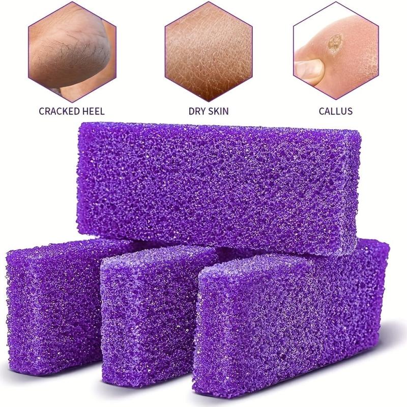 4 Pcs Coarse Pedicure Pumice Stone Disposable Foot Scrubber Sponge Pads