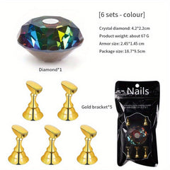 Japanese Nail Practice Stand with Stickers for Nail Art