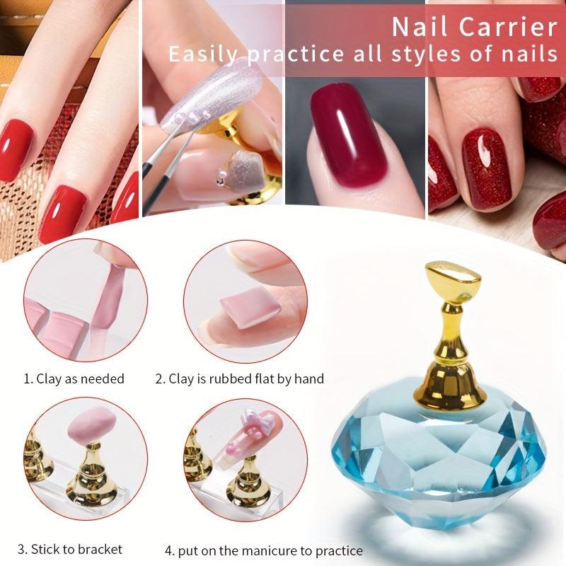 Japanese Nail Practice Stand with Stickers for Nail Art