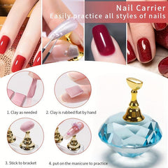 Japanese Nail Practice Stand with Stickers for Nail Art