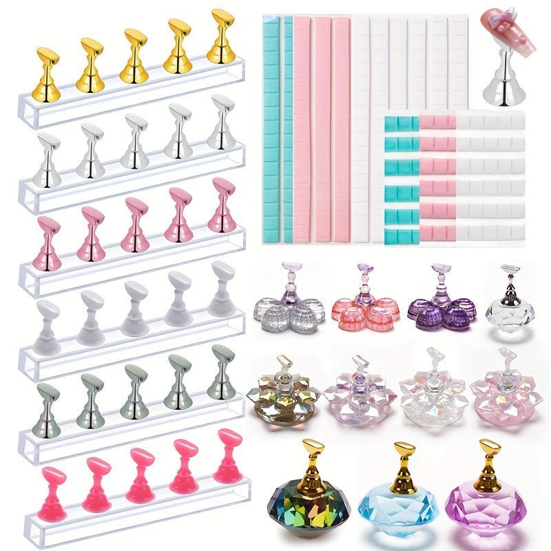 Japanese Nail Practice Stand with Stickers for Nail Art
