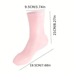 Silicone Gel Socks Moisturizing Foot Cover For Women Pink