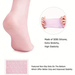 Silicone Gel Socks Moisturizing Foot Cover For Women Pink