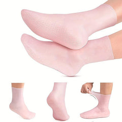Silicone Gel Socks Moisturizing Foot Cover For Women Pink