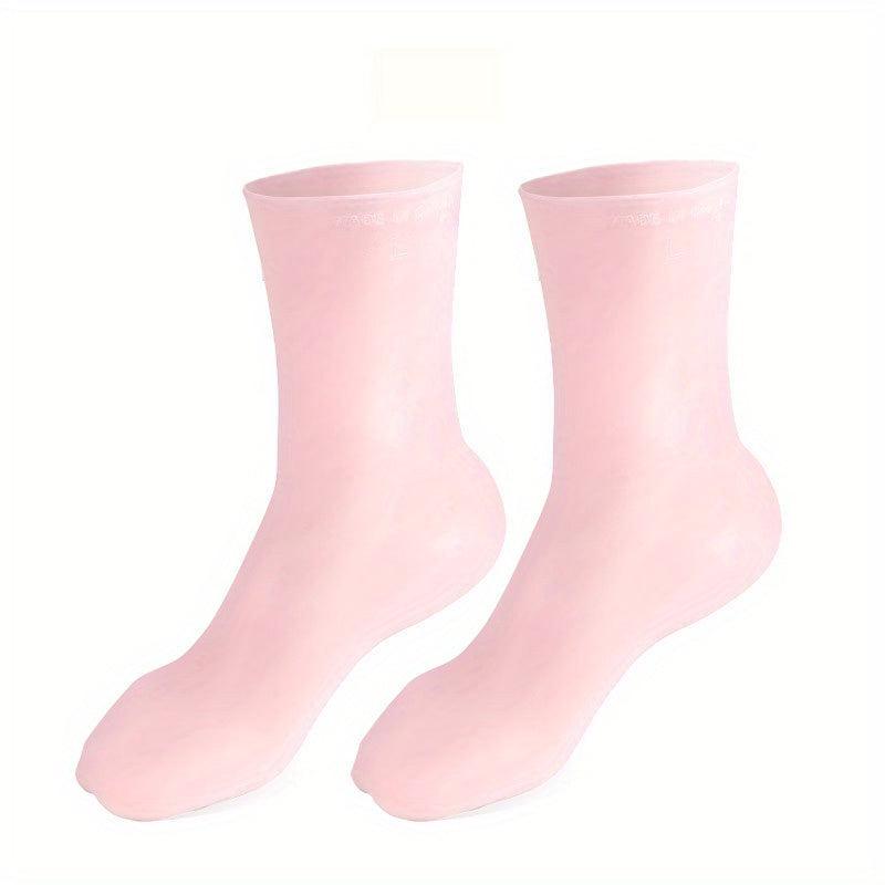 Silicone Gel Socks Moisturizing Foot Cover For Women Pink