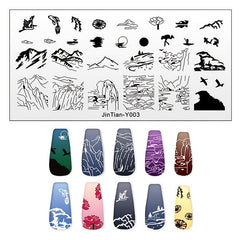 Fruit Animal Abstract Stamping Plate Set of 12 Manicure Templates