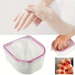 Home Salon Wash Bowl Nail Tips Tool for Easy Manicure & Pedicure