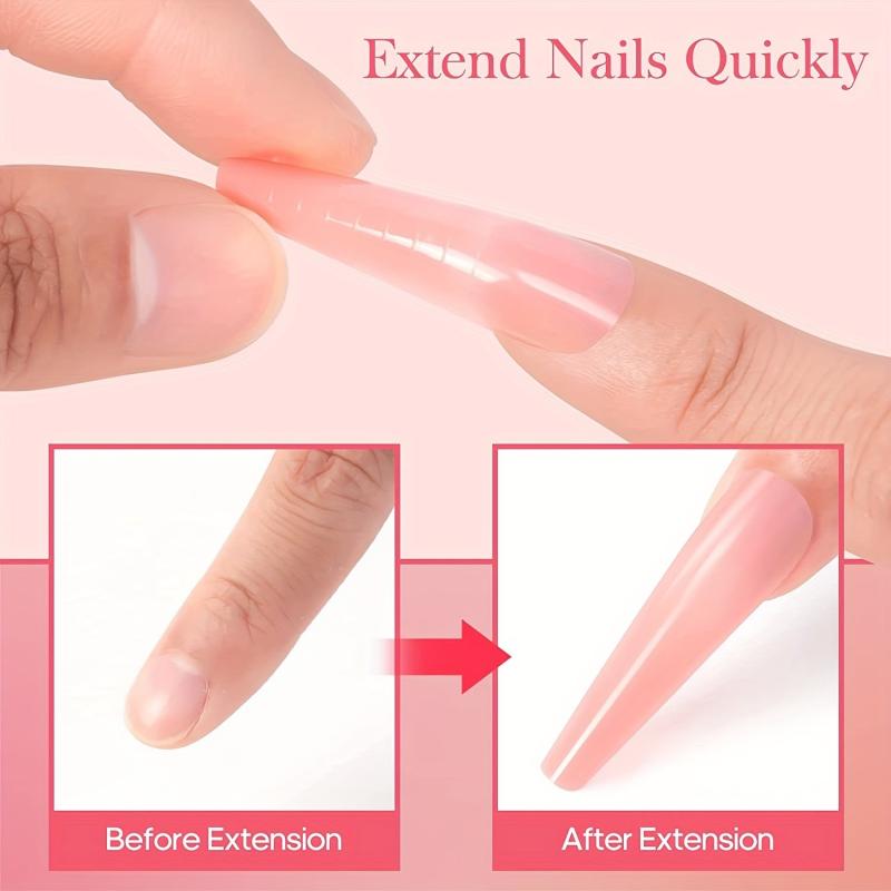 120pcs XXL Coffin Gel Nail Molds for Long Acrylic Extensions