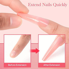 120pcs XXL Coffin Gel Nail Molds for Long Acrylic Extensions