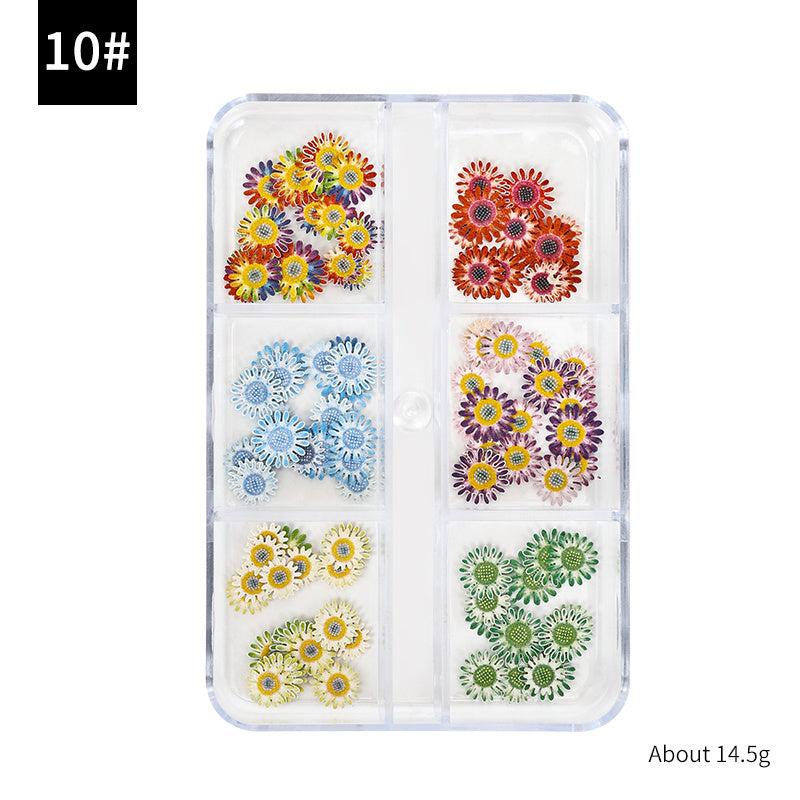 Japanese Nail Dried Flower Set 3D Flowers Full Of Star Petals DIY Nail Art