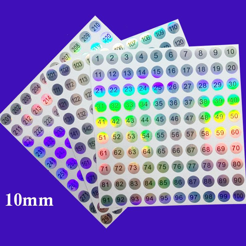 3 Waterproof Nail Polish Gel Varnish Sticker Label 1-300 Numbering System