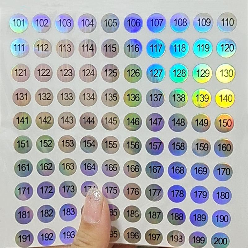 3 Waterproof Nail Polish Gel Varnish Sticker Label 1-300 Numbering System