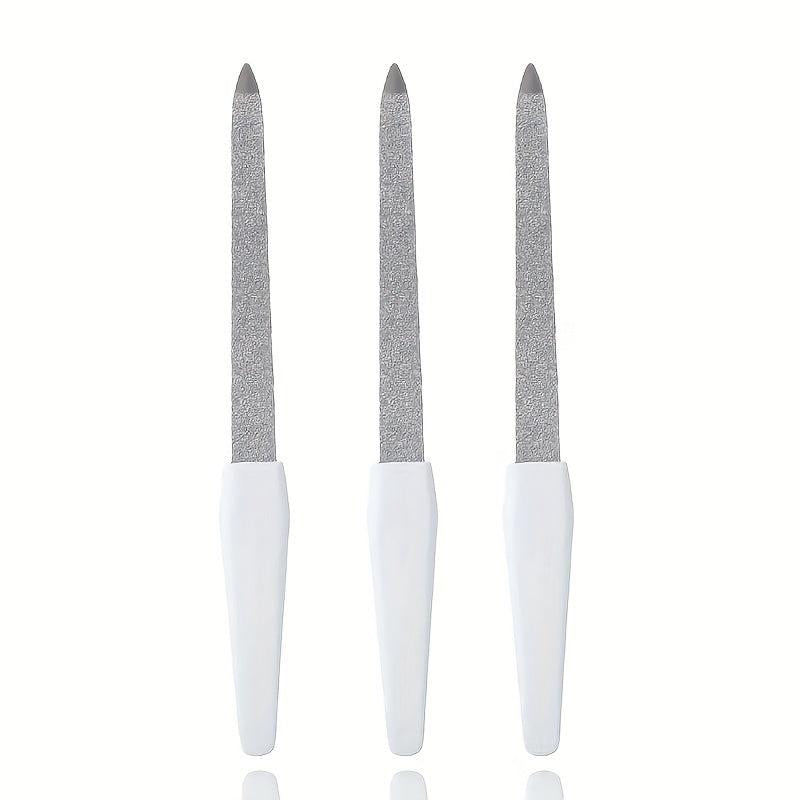 3 Pack Stainless Steel Nail Files Double Sided Polishing