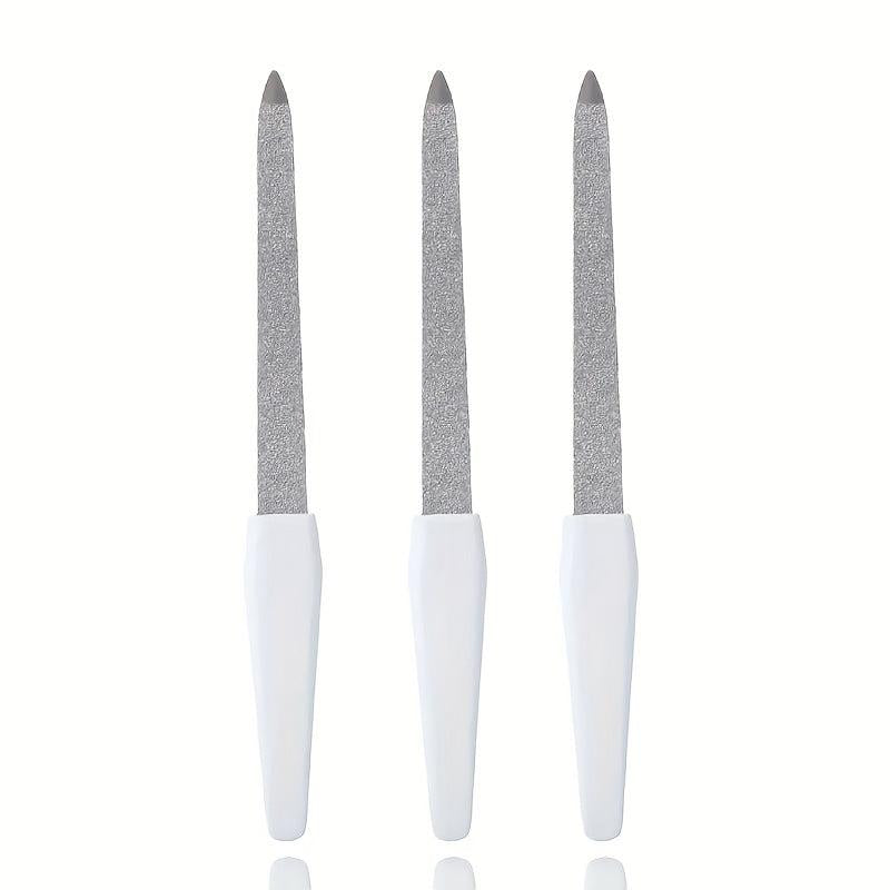 3 Pack Stainless Steel Nail Files Double Sided Polishing