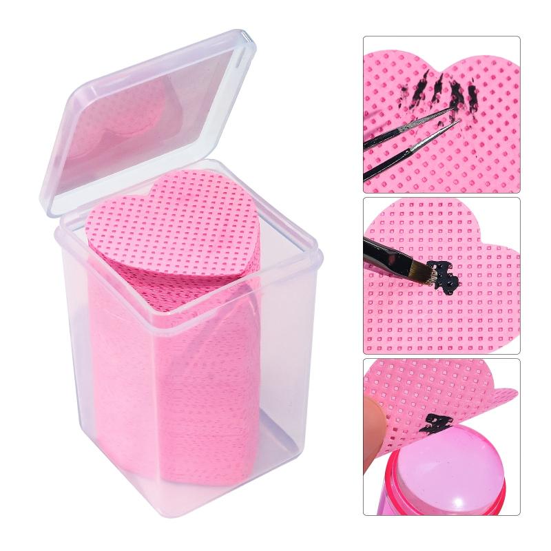 200pcs Nail Wipes Nail and Eyelash Cleaning Cotton Pads
