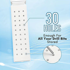 30 Holes Nail Art Drill Holder Dustproof Display Organizer Box