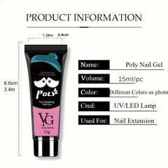Transparent Clear Poly Gel Nail Extension Fast Building Gel