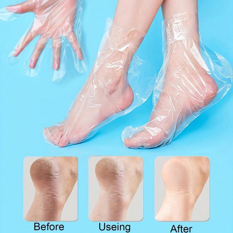 100 Disposable Hand Mask Gloves & 100 Disposable Foot Mask Covers