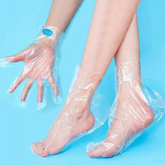 100 Disposable Hand Mask Gloves & 100 Disposable Foot Mask Covers