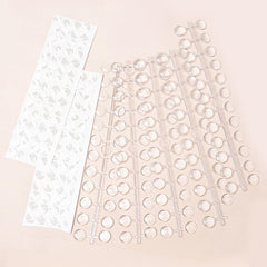 120 Pcs Nail Polish Bottle Cap Fancy Card with Paper