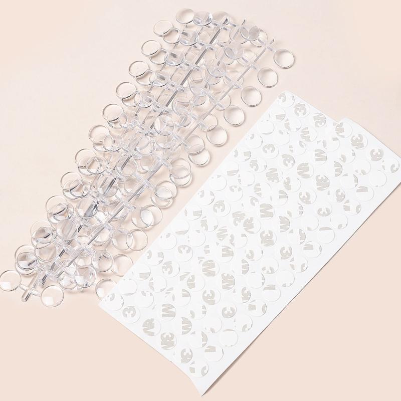 120 Pcs Nail Polish Bottle Cap Fancy Card with Paper