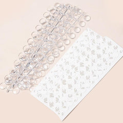 120 Pcs Nail Polish Bottle Cap Fancy Card with Paper