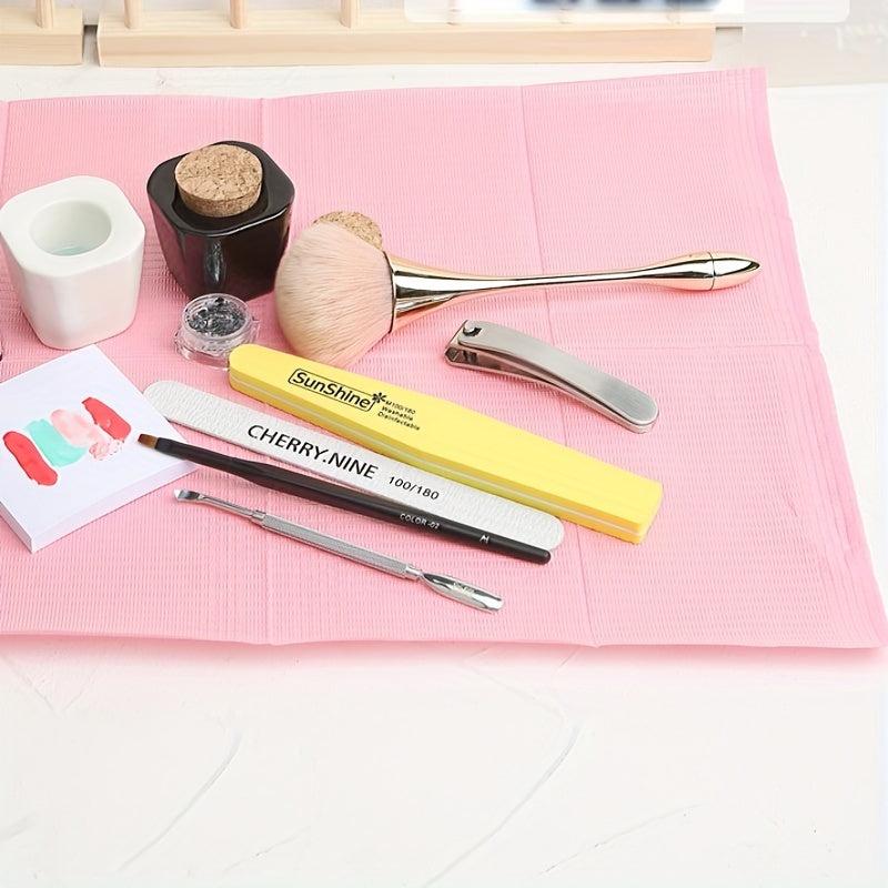 20pcs Disposable Nail Care Table Mats for Gel Polish & Manicure