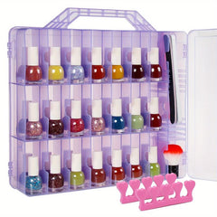 Clear Nail Polish Holder for 48 Bottles with Dividers