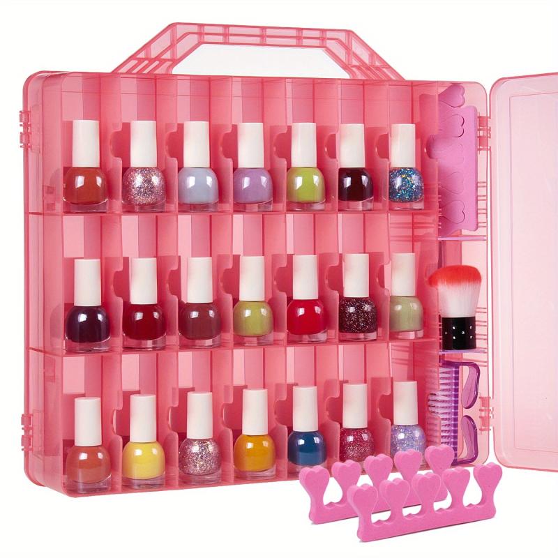 Clear Nail Polish Holder for 48 Bottles with Dividers