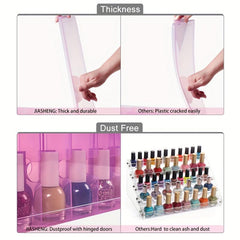 Clear Nail Polish Holder for 48 Bottles with Dividers