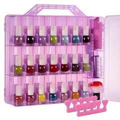 Clear Nail Polish Holder for 48 Bottles with Dividers