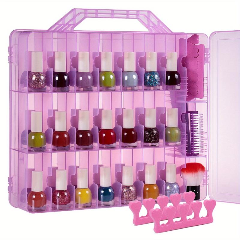 Clear Nail Polish Holder for 48 Bottles with Dividers
