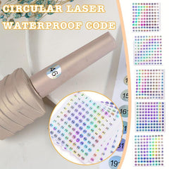 Nail Bottle Number Stickers Round Laser Waterproof Coding Album Label 1 500