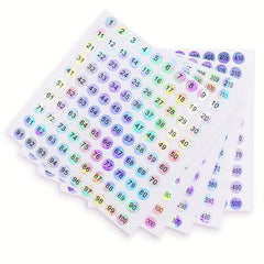 Nail Bottle Number Stickers Round Laser Waterproof Coding Album Label 1 500